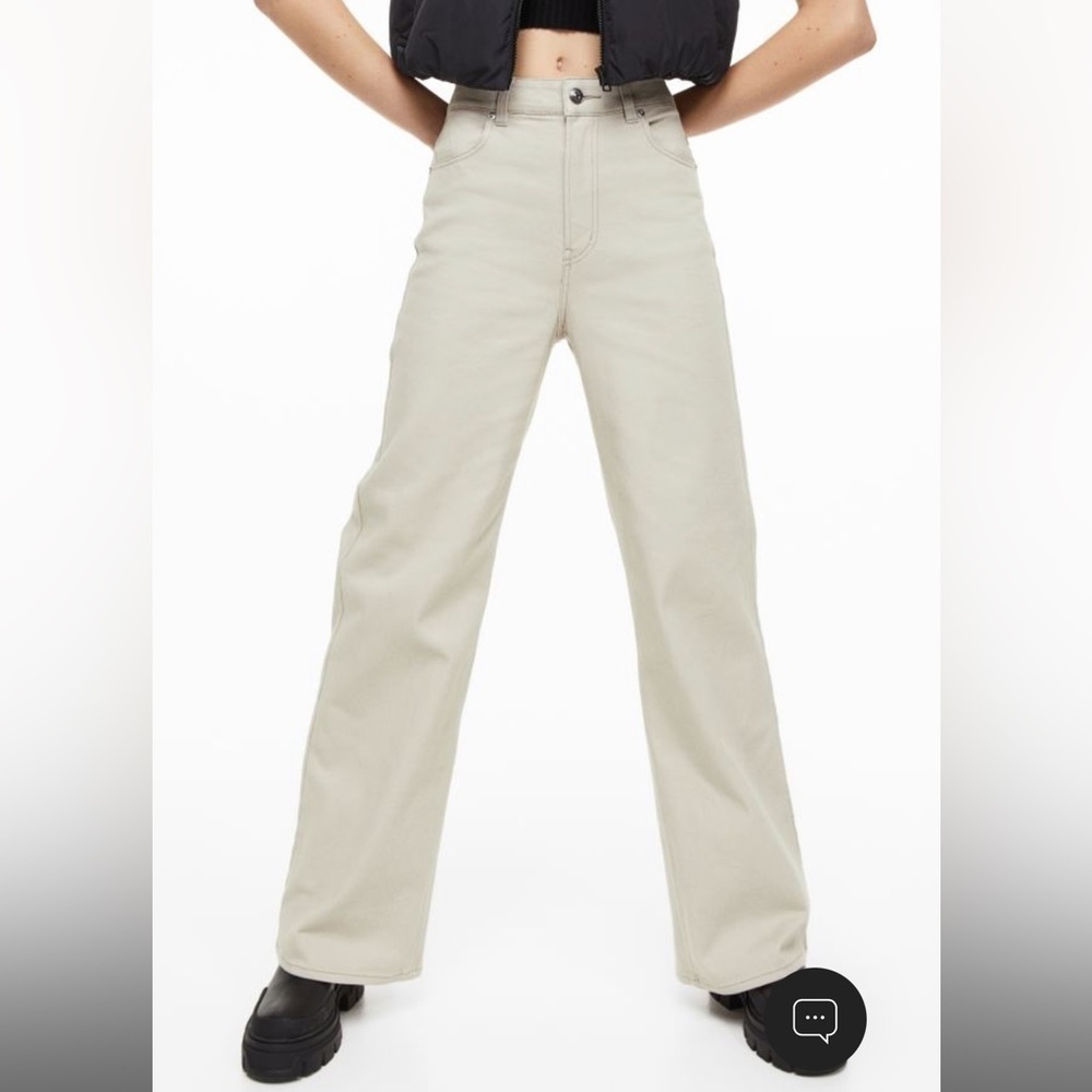 BIN#20 - H&M Wide-Leg Twill Taupe Pants 2